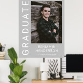 Moderne Foto Jongen Afstuderen Poster (Thuiskantoor)