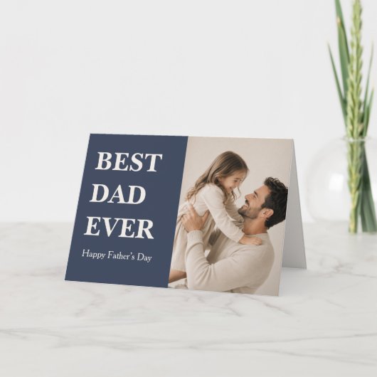 Moderne Foto Kaart Beste Papa Ooit (Voorkant)
