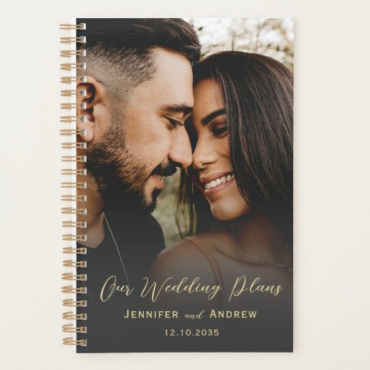 Moderne Foto & Kalligrafie Huwelijksplanner Planner (Voorkant)