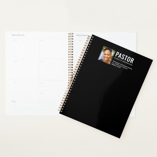 Moderne Foto Kerk Pastor Planner (Display)