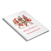 Moderne foto Kerst elven Notitieboek (Rechterzijde)