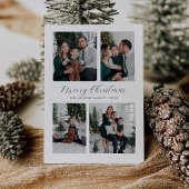 Moderne Foto Kerst Kaart met Fotocollage