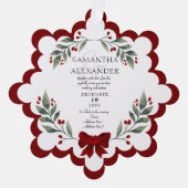 Moderne foto Kerst Uitnodiging Ornament (Voorkant)