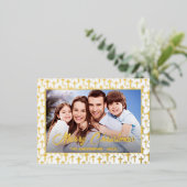 Moderne foto Kerstelegant script Jezus kruis Folie Feestdagen Briefkaart (Staand Voorkant)