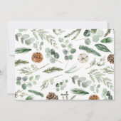 Moderne foto kerstelegant zilver script feestdagenkaart (Achterkant)