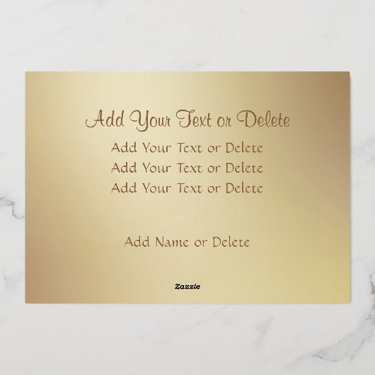 Moderne foto Kerstelegant zwart en goud Folie Feestdagenkaart (Achterkant)