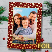 Moderne foto Kerstelegante sterren met vuurrode st