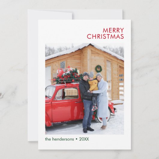 Moderne foto kerstkaart (Voorkant)