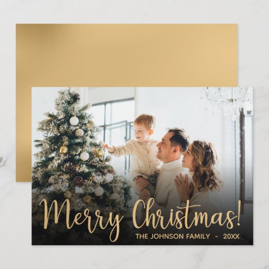 Moderne foto kerstkaart (Voorkant / Achterkant)