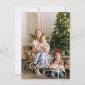 Moderne foto kerstkaart voor het hele gezin kaart (Voorkant)
