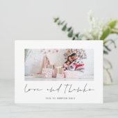 Moderne foto-kerstliefde en Bedankt (Staand voorkant)