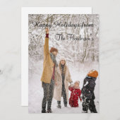 Moderne Foto Kerstmis Feestdagenkaart (Voorkant / Achterkant)