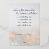 Moderne foto Kerstmis Jezus kruis zwart en goud Folie Feestdagenkaart (Achterkant)