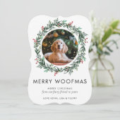 Moderne foto, kerstmis met feestdag feestdagenkaart (Staand voorkant)