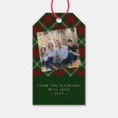 Moderne foto Kerstvakantie familie Cadeaulabel (Voorkant)