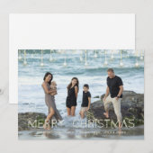 Moderne foto-kerstverlichting met elegante feestda feestdagenkaart (Voorkant / Achterkant)