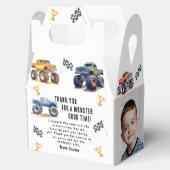 Moderne foto | Kinder Monster Trucks Verjaardagsfe Bedankdoosjes (Geopend)