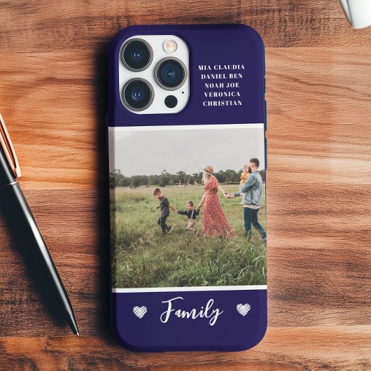 Moderne foto Kleurrijke Marine Blauw Case-Mate iPhone Case