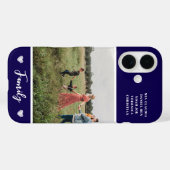 Moderne foto Kleurrijke Marine Blauw Case-Mate iPhone Case (Achterkant (horizontaal))