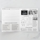 Moderne Foto Krant Baby Shower Kaart (Binnen)