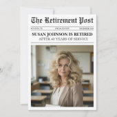 Moderne foto krant pensioenkaart (Voorkant)