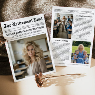 Moderne foto krant pensioenkaart