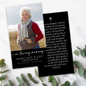 Moderne foto Kruis Begrafenis Gebed Kaart