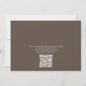 Moderne Foto legant Save the Date Script QR Code (Achterkant)