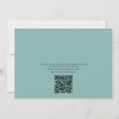 Moderne Foto legant Save the Date Script QR Code (Achterkant)