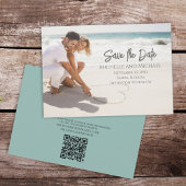 Moderne Foto legant Save the Date Script QR Code