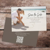 Moderne Foto legant Save the Date Script QR Code