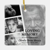 Moderne foto levensverhaal collage gedenkteken keramisch ornament (Voorkant)