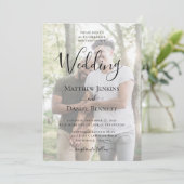 Moderne foto LGBTQ Bruiloft Kaart (Staand voorkant)