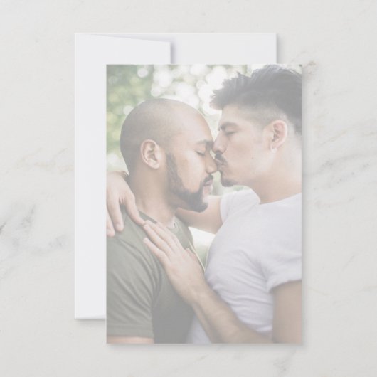 Moderne foto LGBTQ QR Code RSVP Kaartje (Achterkant)