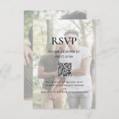 Moderne foto LGBTQ QR Code RSVP Kaartje (Voorkant / Achterkant)
