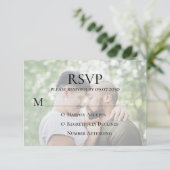 Moderne foto LGBTQ RSVP Kaartje (Staand voorkant)