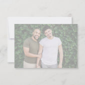 Moderne foto LGBTQ RSVP Kaartje (Achterkant)