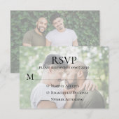 Moderne foto LGBTQ RSVP Kaartje (Voorkant / Achterkant)