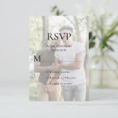 Moderne foto LGBTQ RSVP Kaartje (Staand voorkant)