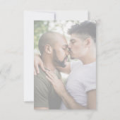 Moderne foto LGBTQ RSVP Kaartje (Achterkant)