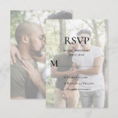 Moderne foto LGBTQ RSVP Kaartje (Voorkant / Achterkant)