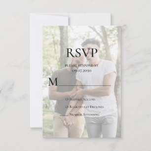 Moderne Foto LGBTQ RSVP Kaartje