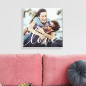 Moderne foto-liefdesscript canvas afdruk (Insitu (Woonkamer))