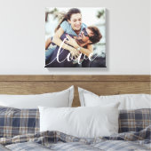 Moderne foto-liefdesscript canvas afdruk (Insitu (Slaapkamer))