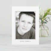 Moderne Foto Lijst Graduation Party Kaart (Staand voorkant)