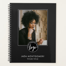 Moderne foto Logo Minimalistische Black Business Planner