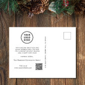 Moderne foto Logo QR Code Corporate Christmas Feestdagenkaart