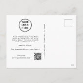 Moderne foto Logo QR Code Corporate Christmas Feestdagenkaart (Achterkant)
