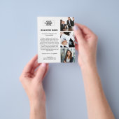 Moderne Foto Logo QR Wit Bedrijf Flyer (Hand)