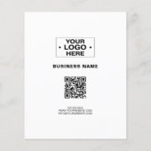 Moderne Foto Logo QR Wit Bedrijf Flyer (Achterkant)